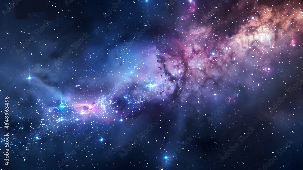Beautiful colorful image of galaxy, nebula, stars and space. AI Generated Beautiful colorful image of galaxy, nebula, stars and space. AI Generated