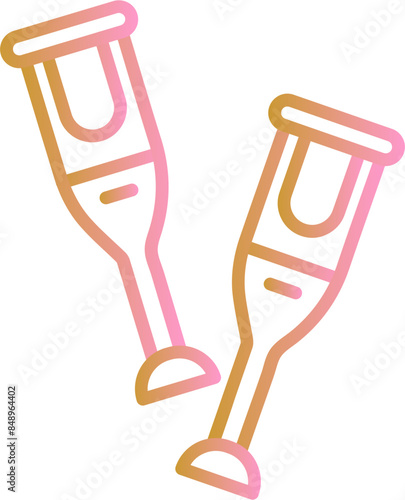 Crutches Vector Icon