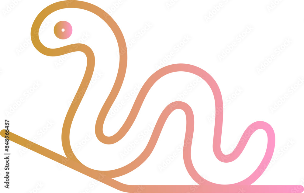 Fototapeta premium Worm Vector Icon