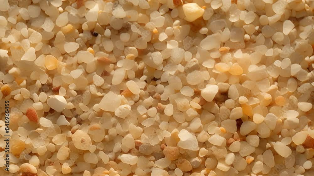 The color of the sand varies from pale tan to almost white with each grain reflecting the light in a slightly different way. The color of the sand varies from pale tan to almost white with each grain reflecting the light in a slightly different way.
