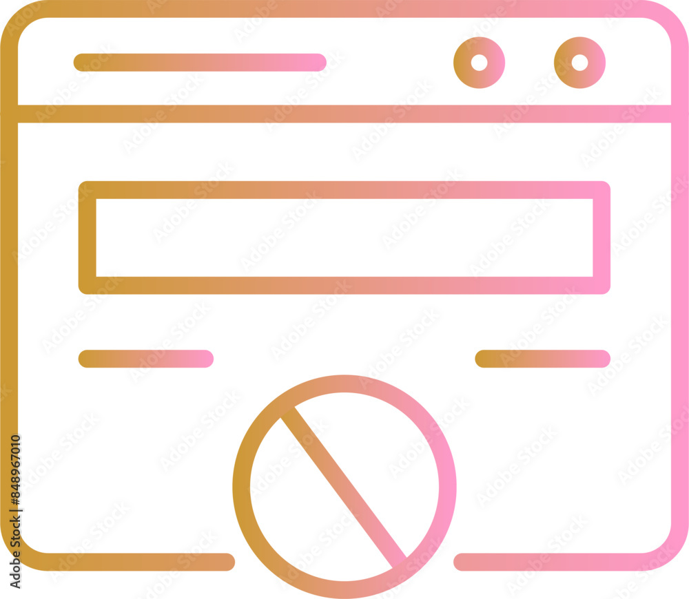 Block Website Vector Icon Block Website Vector Icon