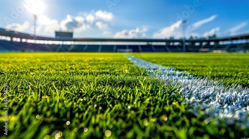 Soccer Stadium from Grass Level