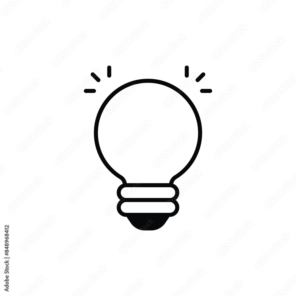 Light Bulb icon design with white background stock illustration Light Bulb icon design with white background stock illustration
