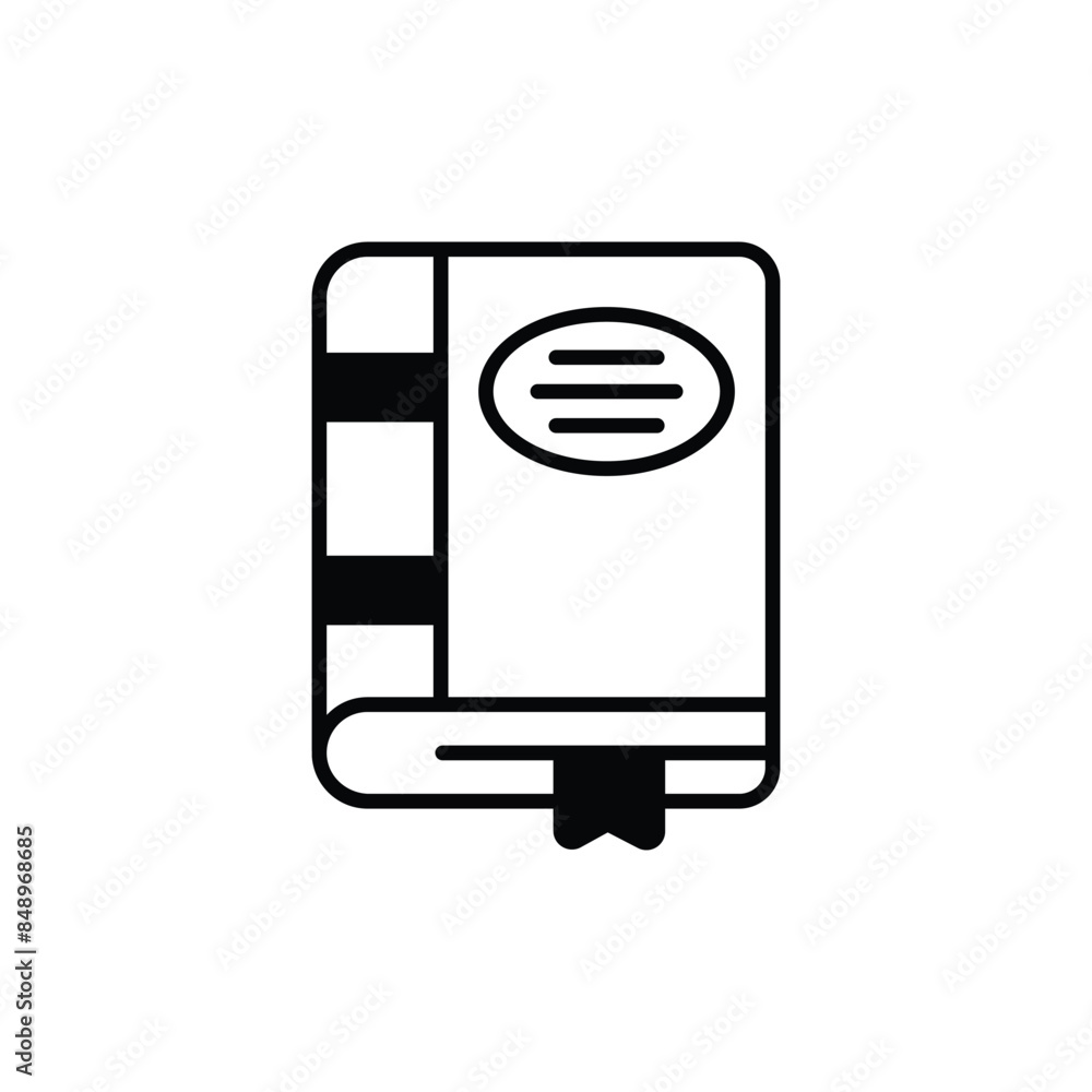 Book icon design with white background stock illustration Book icon design with white background stock illustration