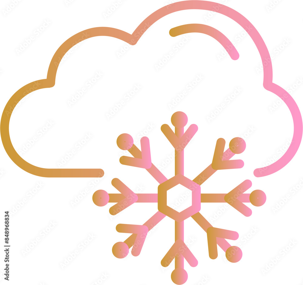 Obraz premium Snowy Vector Icon