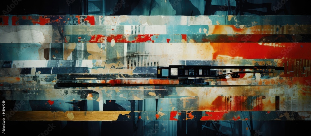 Abstract art collage on film slate or movie Clapper board for the filmmaker and film industry with copy space image Abstract art collage on film slate or movie Clapper board for the filmmaker and film industry with copy space image