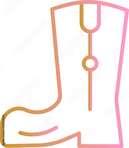 Cowboy Boot Vector Icon