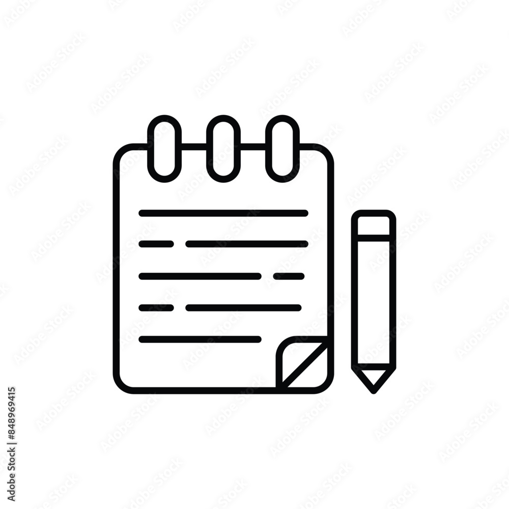 Note book icon design with white background stock illustration Note book icon design with white background stock illustration