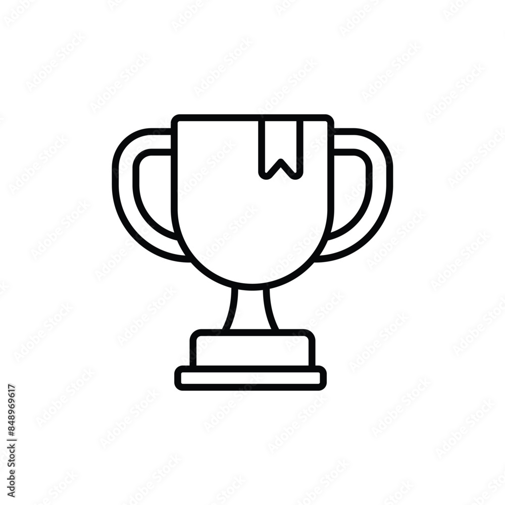 Trophy icon design with white background stock illustration Trophy icon design with white background stock illustration