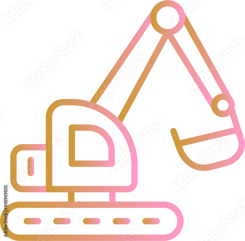 Excavator Vector Icon