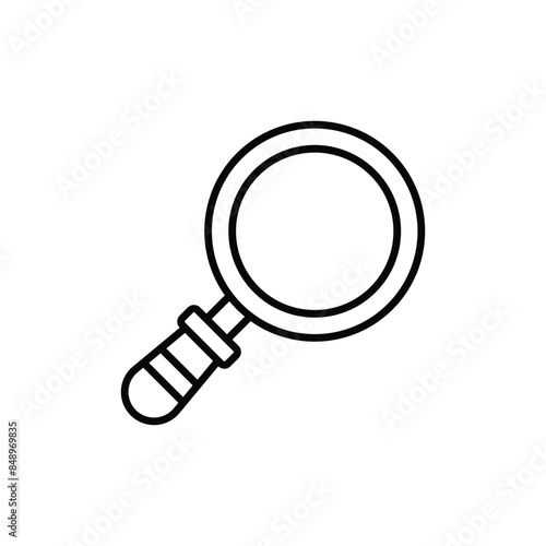 Magnifying Glass icon design with white background stock illustration