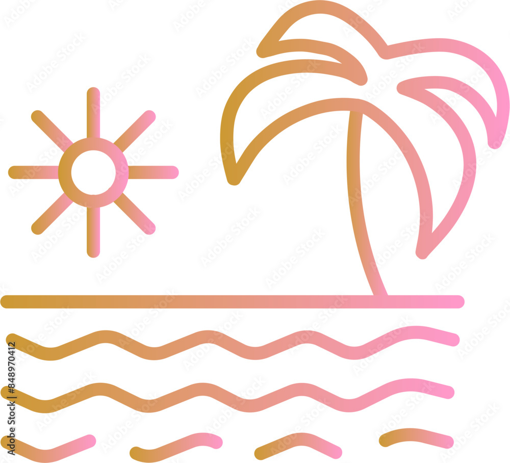 Obraz premium Summer Vector Icon