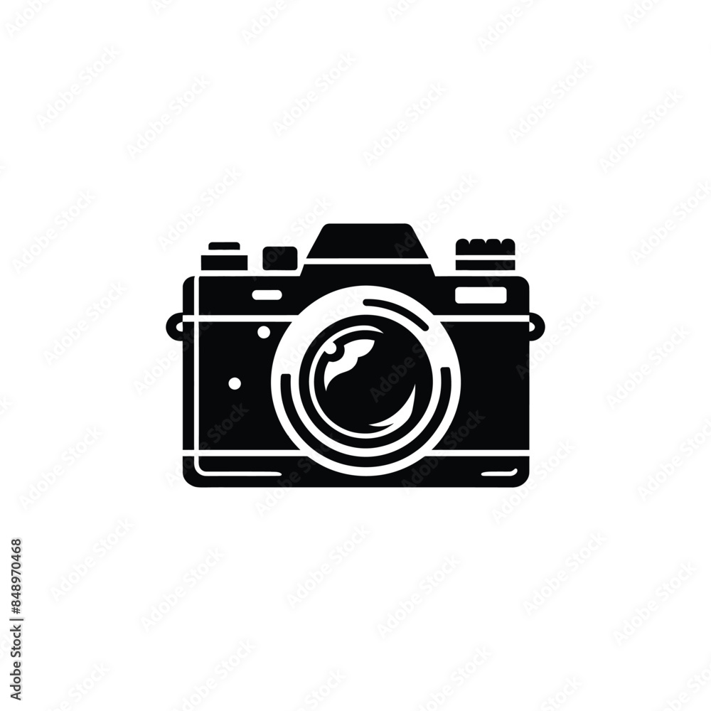 Camera silhouette illustration Artwork for photographer on World Photography Day Camera silhouette illustration Artwork for photographer on World Photography Day