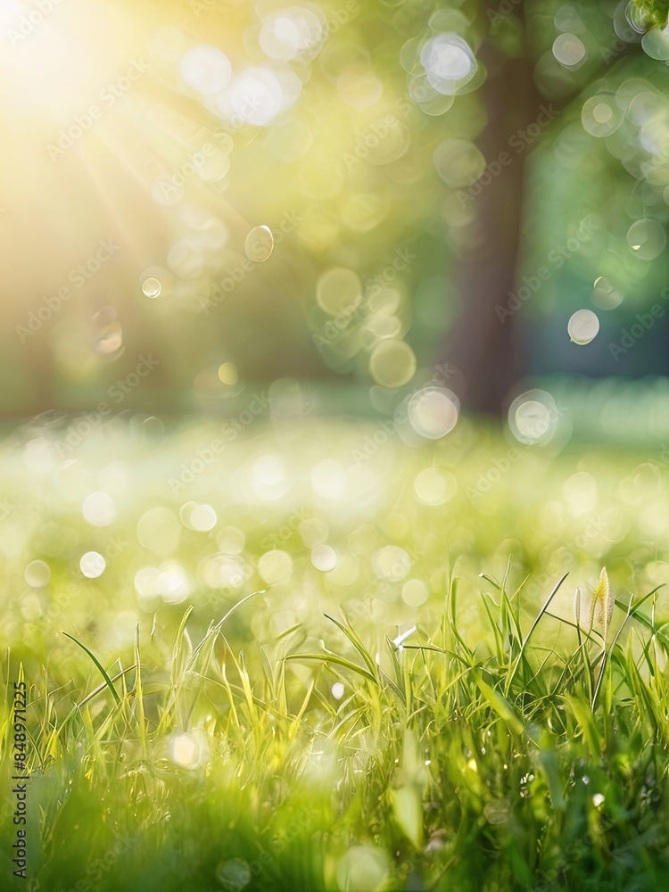 Obraz premium grass and sunlight background