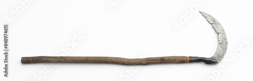 Fotografie halloween death scythe isolated on white background