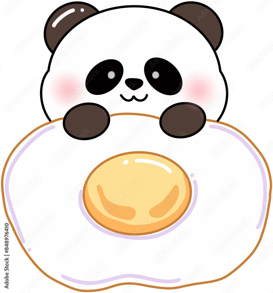 panda with fried eeg