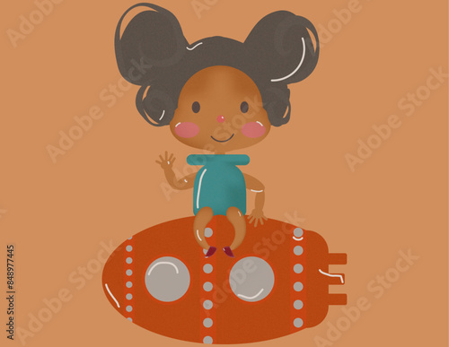 sitting girl vector.