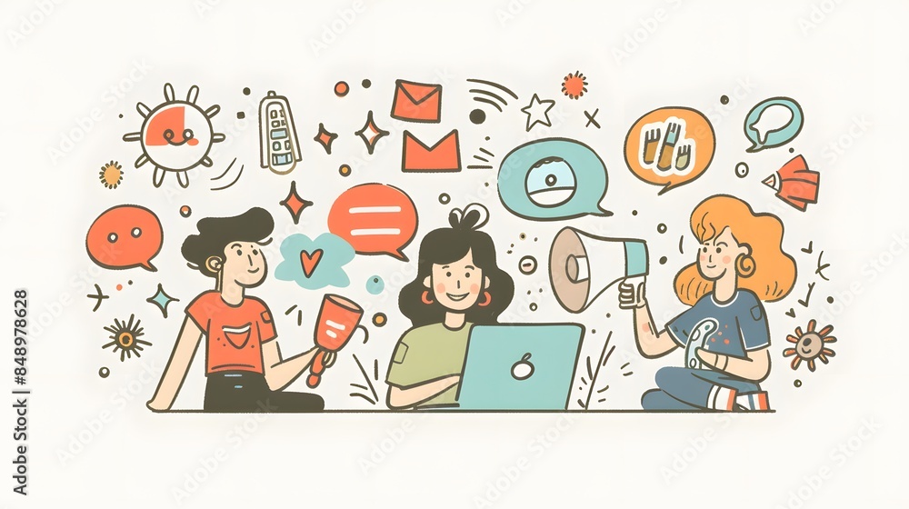 Illustration of Getting mentions from reputable sources and influencers with substantial social followings helps in building credibility and visibility. Ai Generate. Illustration of Getting mentions from reputable sources and influencers with substantial social followings helps in building credibility and visibility. Ai Generate.