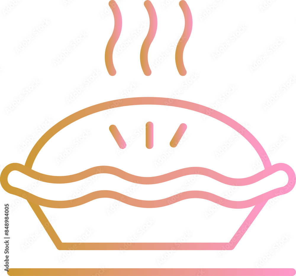 Obraz premium Pie Vector Icon