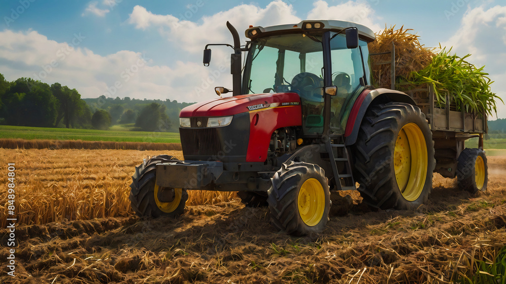 tractor in field tractor in field