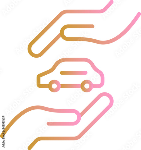 Car Insurance Vector Icon