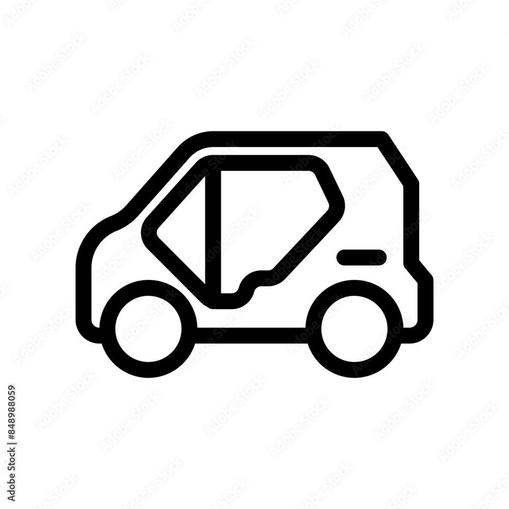 Mini Electric Car Icon Mini Electric Car Icon