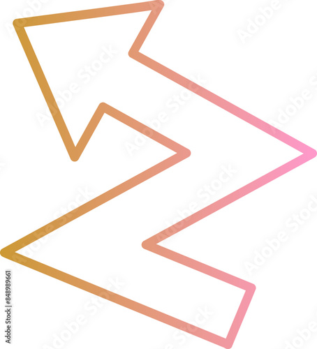 ZigZag Arrow Vector Icon