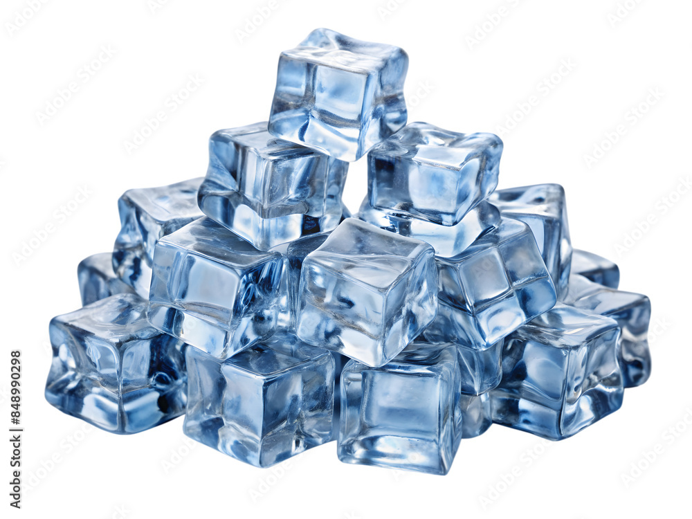 A Crystal Clear Pile of Small Ice Cubes A Crystal Clear Pile of Small Ice Cubes