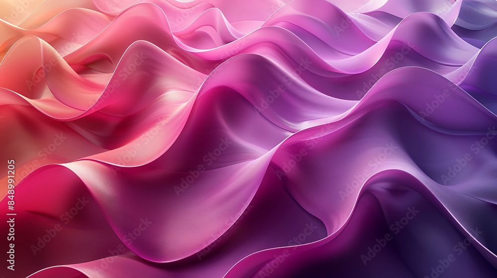 Fototapeta premium An abstract background featuring layered ellipses creating a sense of motion, shades of purple and pink, hd quality, digital rendering, high contrast, geometric design, modern aesthetic.