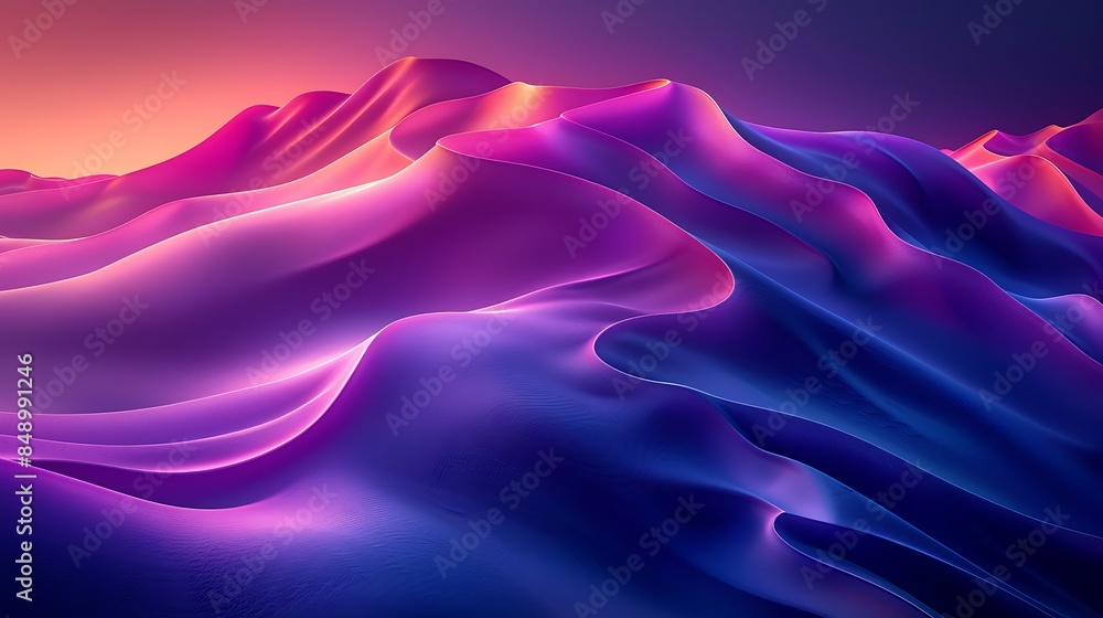 Obraz premium An abstract background featuring layered ellipses creating a sense of motion, shades of purple and pink, hd quality, digital rendering, high contrast, geometric design, modern aesthetic.