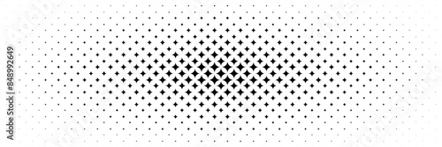 horizontal black glowing star spreading from center design for pattern and background.