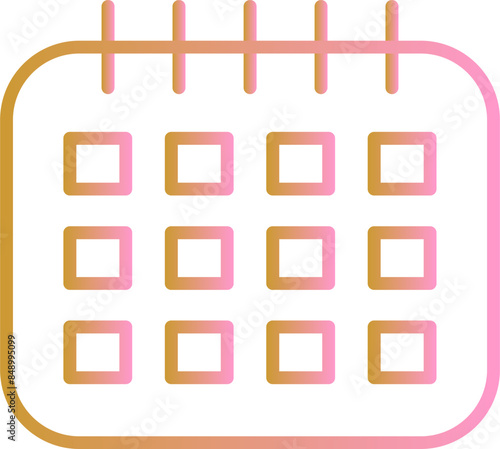 Marked Calendar Vector Icon