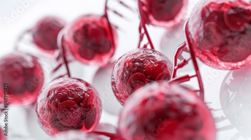 High-resolution image of blood cells with DNA