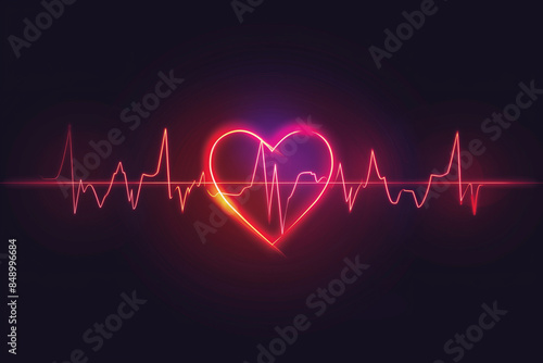 Heart beat pulse icon vector illustration. Heart beat monitor pulse line art vector icon. heartbeat line icon vector illustration
