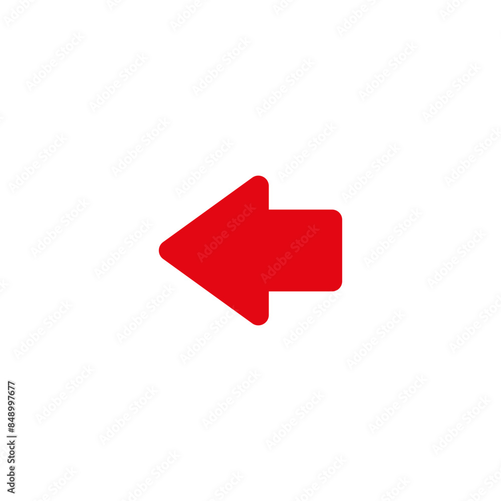 Straight short wide red arrow. Vector illustration and icon on white background. Straight short wide red arrow. Vector illustration and icon on white background.
