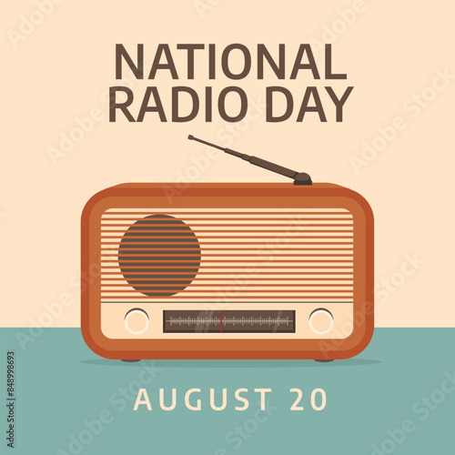 vector graphic of National Radio Day ideal for National Radio Day celebration.
