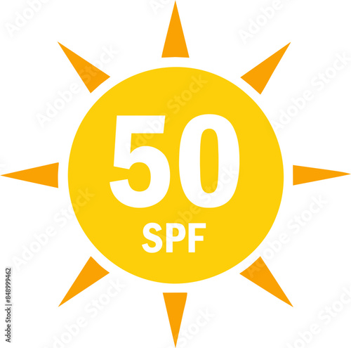 SPF 50 icon, sun, shield icon