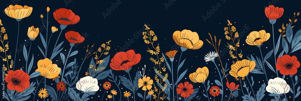 Obraz premium Elegant abstract flower background banner 