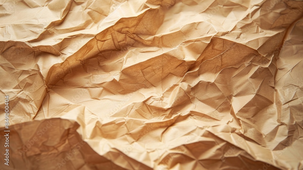 Close up of wrinkled brown paper as a background Close up of wrinkled brown paper as a background