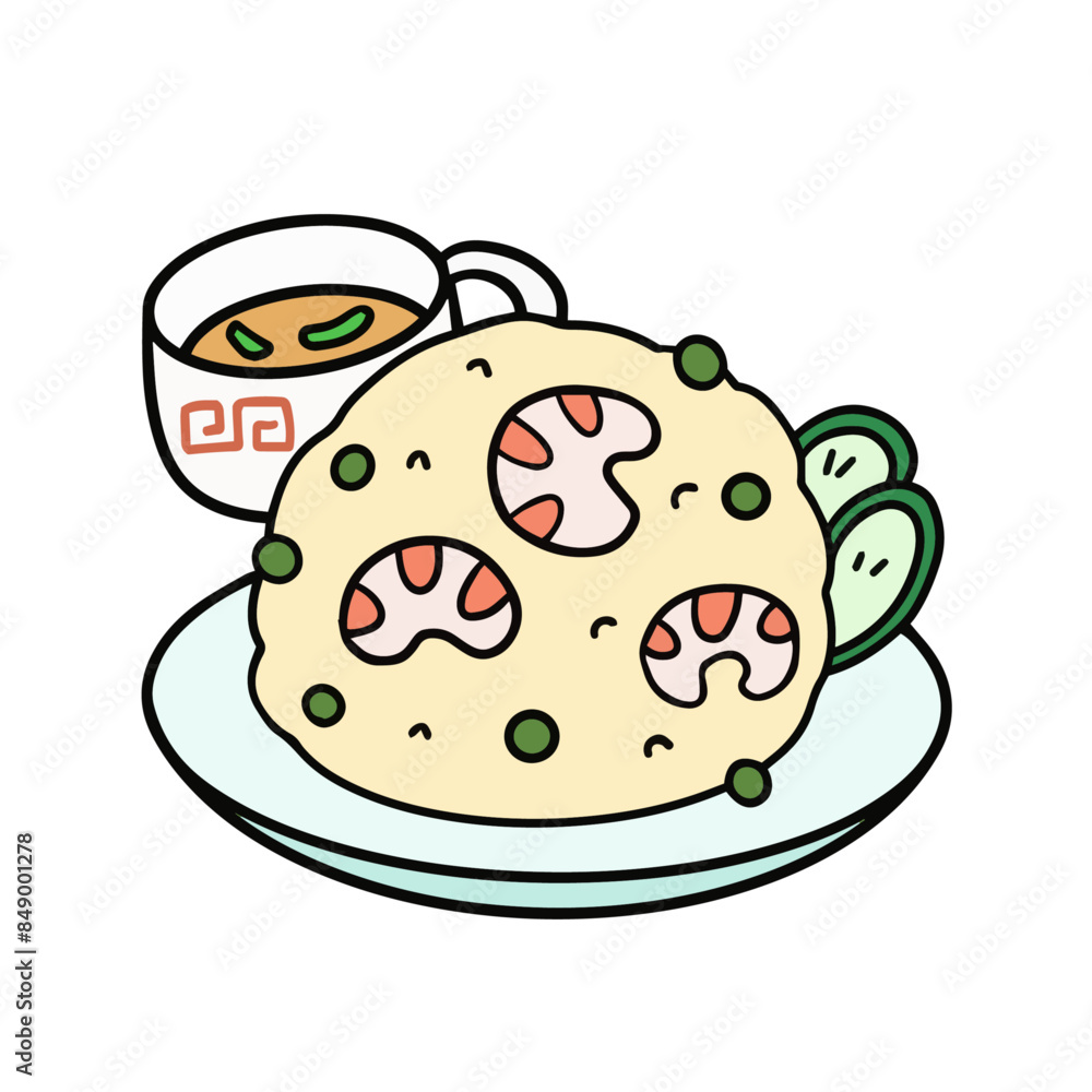 えびチャーハン　イラスト