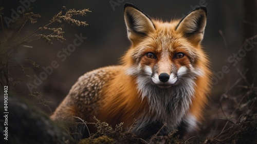 fox in a wild in autumn © Alexandra