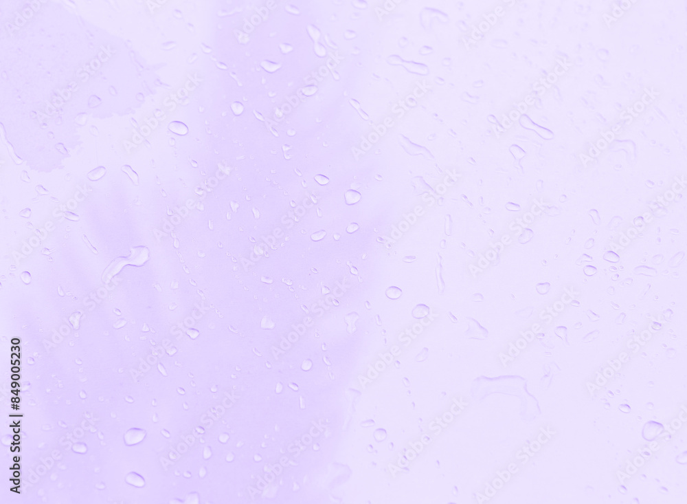 Abstract water drops on purple background with leaf shadow, purple water drops pattern background Abstract water drops on purple background with leaf shadow, purple water drops pattern background