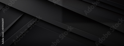 Abstract background with black geometric shapes, diagonal lines and shadows for design template