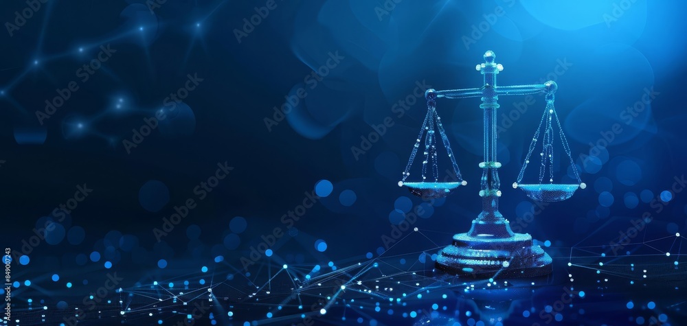 Abstract representation of the justice system in a digital society Abstract representation of the justice system in a digital society