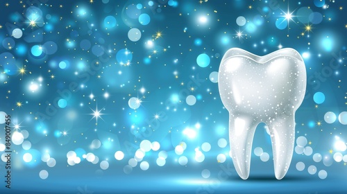 Professional blue and green dental health background design for informative presentations