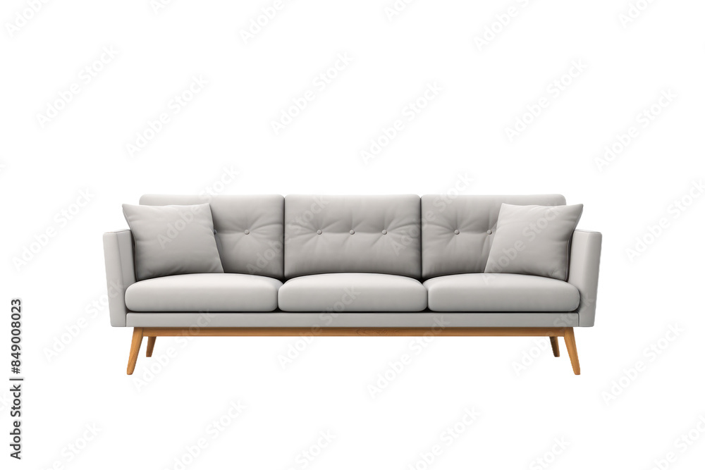 Naklejka premium Whispers of Tranquility: A White Haven of Comfort on a Clear PNG or White Background.