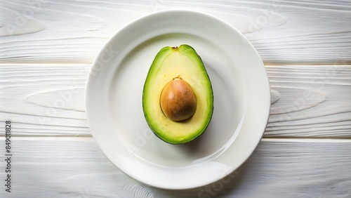Fresh avocado sliced on a white plate, avocado, healthy, food, vegetarian, green, fruit, organic, snack, ripe, sliced, nutritious