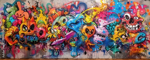 Graffiti art inspired by pop culture elements © Starkreal