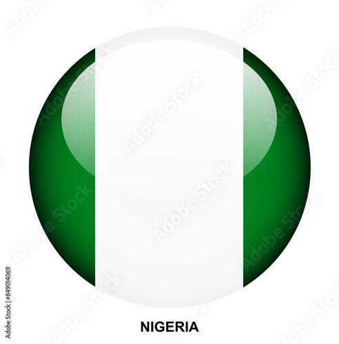 Free Download NIGERIA flag button on white background - GFXLoad