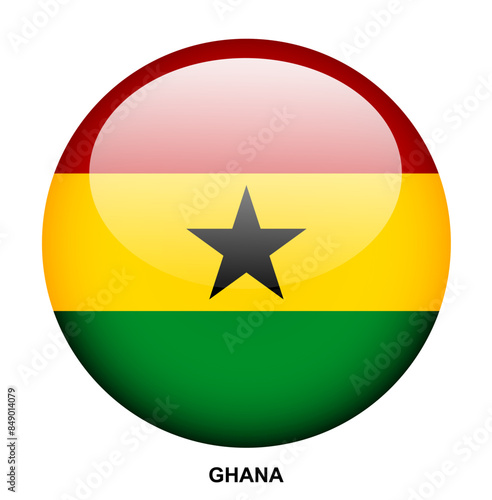 GHANA flag button on white background Free Download GHANA flag button on white background - GFXLoad